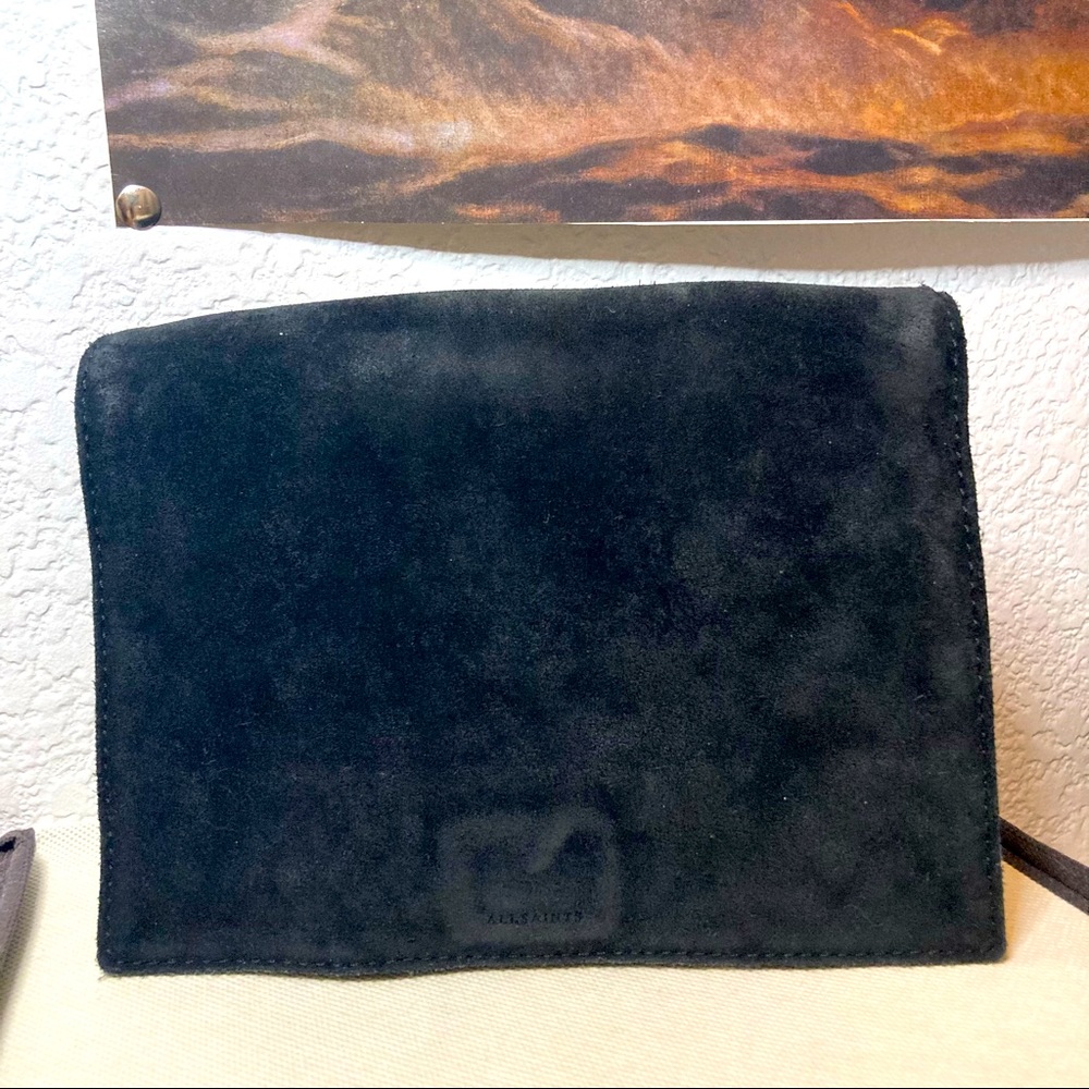 Gorgeous All Saints Suede Clutch or Cross Body Purse